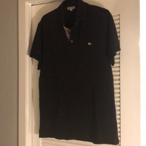 Burberry slim fit black collared shirt